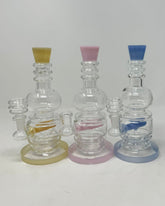 8 Inch Inline Perc Straight Water Pipe